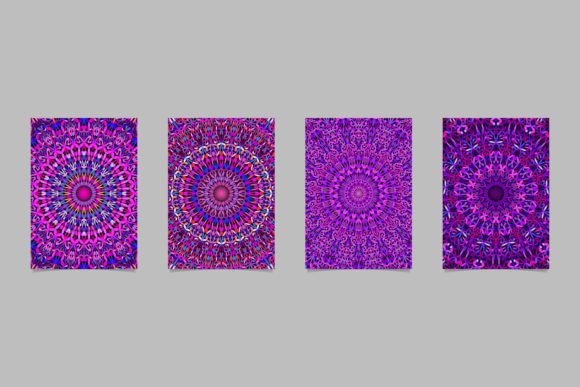 4 Purple Floral Mandala Page Backgrounds: A Versatile Design Solution