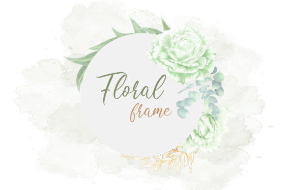 Elevating Design Projects with the Watercolor Floral Frame with Foliage