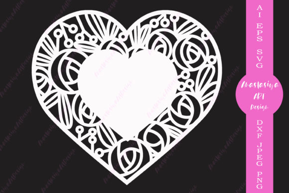 Evaluating the Floral Heart Card Rose Wreath Digital Design for Crafting Projects