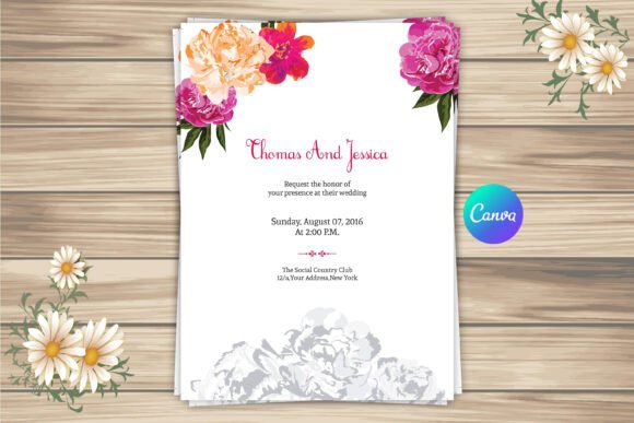 Evaluating Watercolor Floral Wedding Invitations for DIY Editing