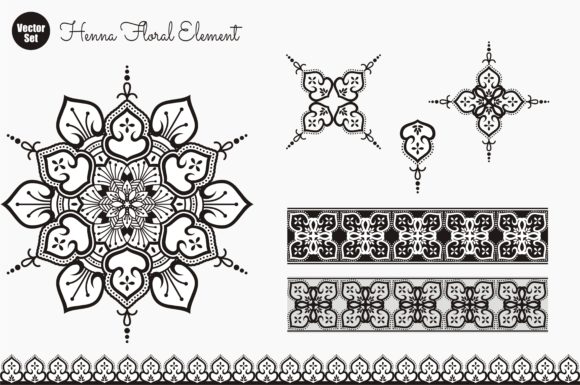 Explore the Beauty of Henna Floral Elements