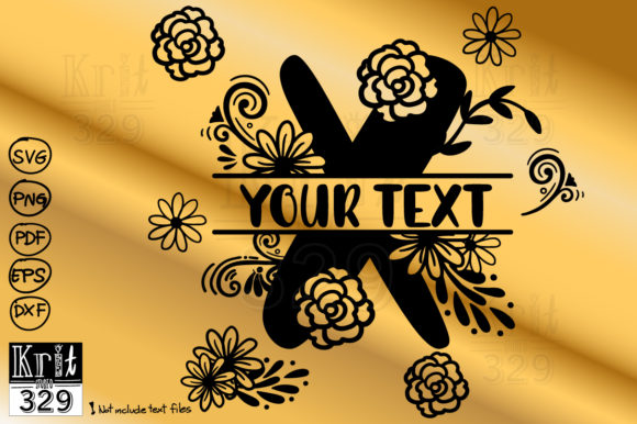 Floral Alphabet Monogram X: Strategic Application for Creative Ventures and Personalized Decor
