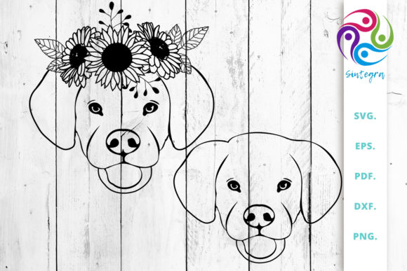 Floral Labrador Dog: A Versatile Design for Crafters and Creators