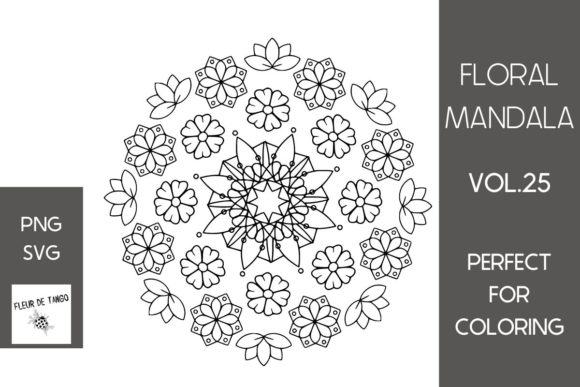 Floral Mandala Vol.25: Versatile SVG & PNG Designs