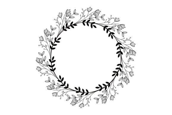 Floral Round Frame No.7: Versatile Design Assets