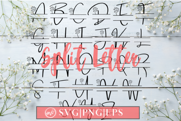 Floral Split Letters Cut Files A-Z: Creative Uses