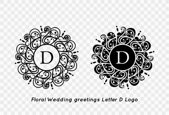 Letter D Floral Logo: Elegant Vector Designs for Events