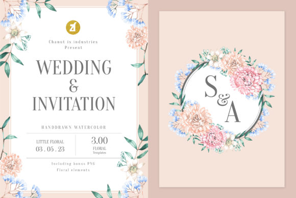 Little Floral Wedding Invitation Graphic Guide