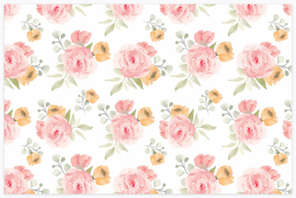 Rose Floral Watercolor Seamless Pattern for Creative Projects