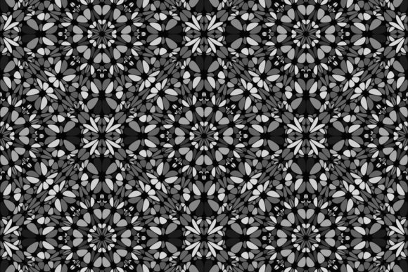 Seamless Grey Floral Mandala Pattern: A Versatile Design for Modern Spaces