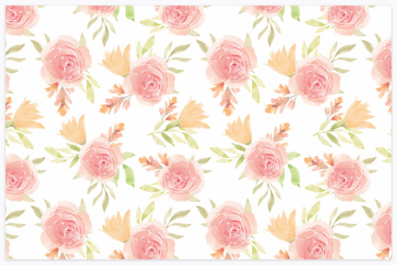 Seamless Pattern with Floral Watercolor: Elevating Modern Digital and Print Design