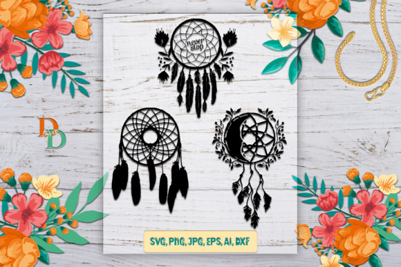Set Floral Dreamcatcher: Versatile Digital Assets for Creative Projects