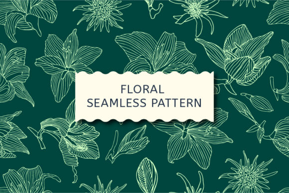 Vector Floral Pattern with Lily: Evaluation for Design Projects