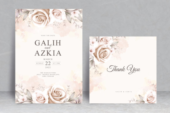 Wedding Card with Soft Floral Watercolor: A Practical Design Solution